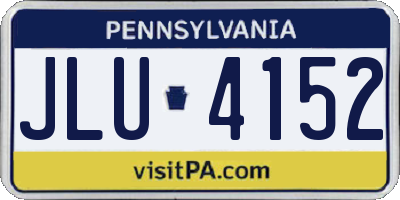 PA license plate JLU4152