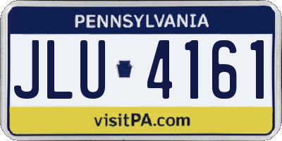 PA license plate JLU4161