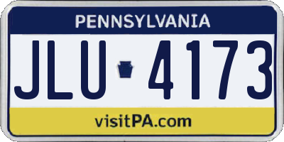 PA license plate JLU4173