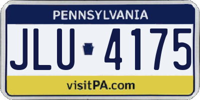 PA license plate JLU4175