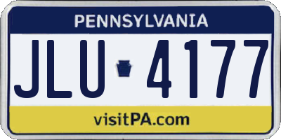 PA license plate JLU4177