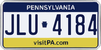 PA license plate JLU4184