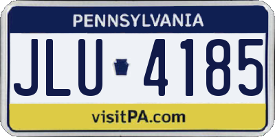 PA license plate JLU4185