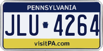 PA license plate JLU4264