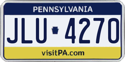PA license plate JLU4270