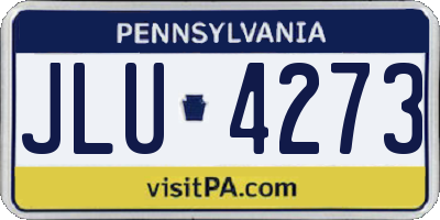 PA license plate JLU4273