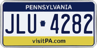 PA license plate JLU4282