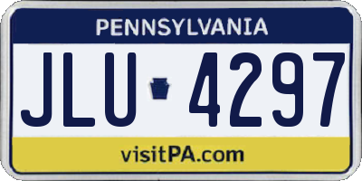 PA license plate JLU4297