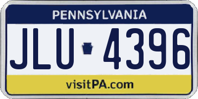 PA license plate JLU4396
