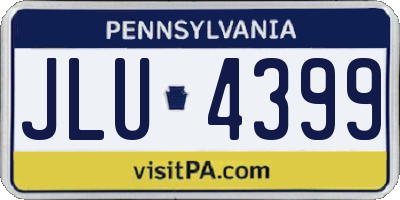 PA license plate JLU4399