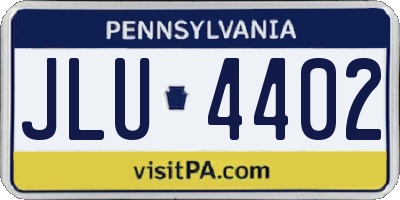 PA license plate JLU4402