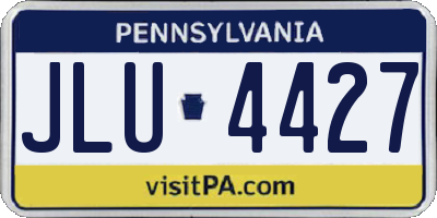 PA license plate JLU4427