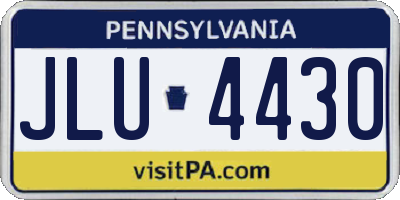 PA license plate JLU4430