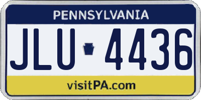 PA license plate JLU4436
