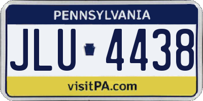 PA license plate JLU4438
