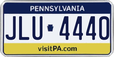 PA license plate JLU4440