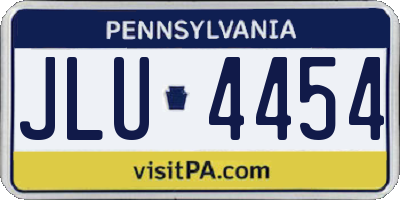 PA license plate JLU4454