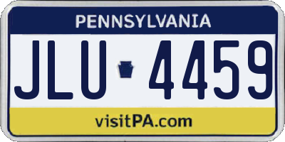 PA license plate JLU4459
