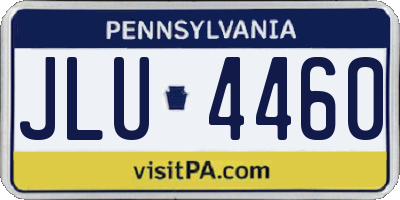 PA license plate JLU4460