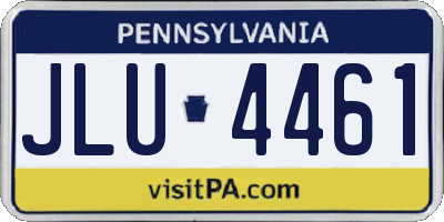 PA license plate JLU4461