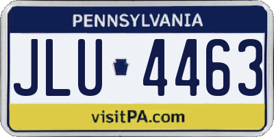 PA license plate JLU4463