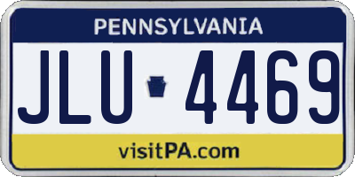 PA license plate JLU4469