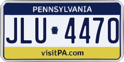 PA license plate JLU4470
