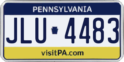 PA license plate JLU4483