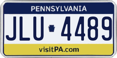 PA license plate JLU4489
