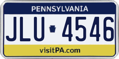 PA license plate JLU4546