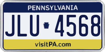 PA license plate JLU4568