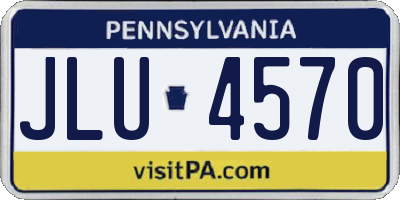 PA license plate JLU4570
