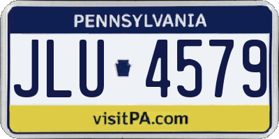 PA license plate JLU4579