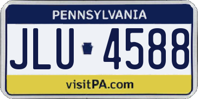 PA license plate JLU4588