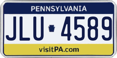 PA license plate JLU4589