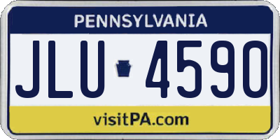 PA license plate JLU4590