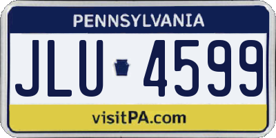 PA license plate JLU4599