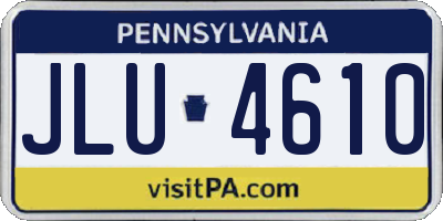 PA license plate JLU4610