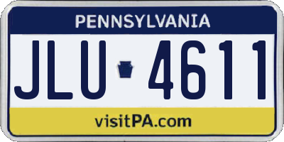 PA license plate JLU4611