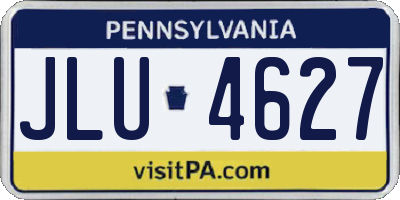 PA license plate JLU4627