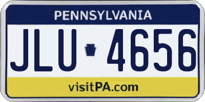 PA license plate JLU4656