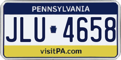 PA license plate JLU4658