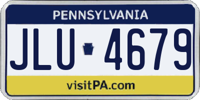 PA license plate JLU4679