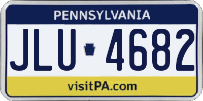 PA license plate JLU4682