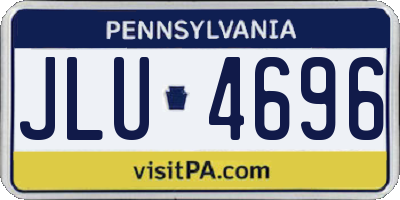 PA license plate JLU4696