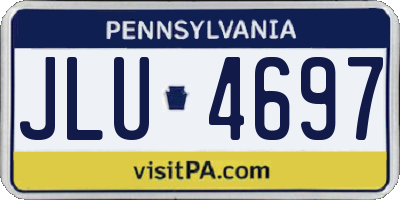 PA license plate JLU4697