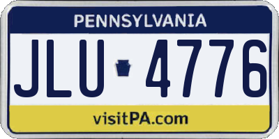 PA license plate JLU4776