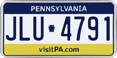 PA license plate JLU4791
