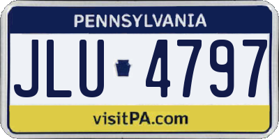 PA license plate JLU4797