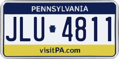 PA license plate JLU4811